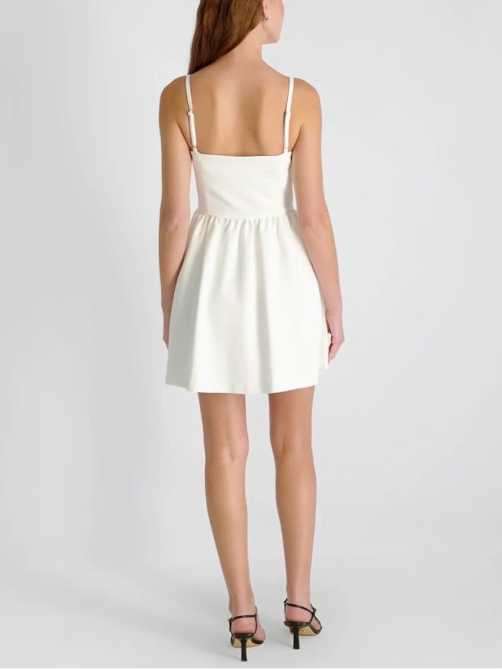 French Connection women’s ivory Spaghetti Strap Summer Mini Dress - Picture 3 of 6